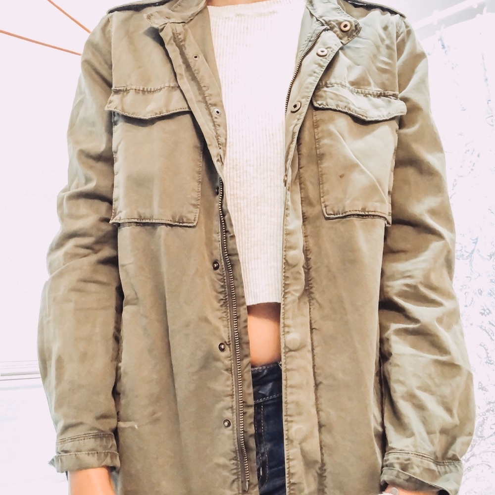 Forever 21 oversized army jacket